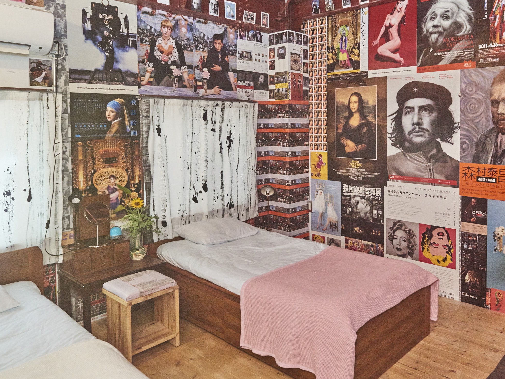 [Figure 6: A room in the Guesthouse that was a collaborative work by Morimura Yasumasa and local workers]